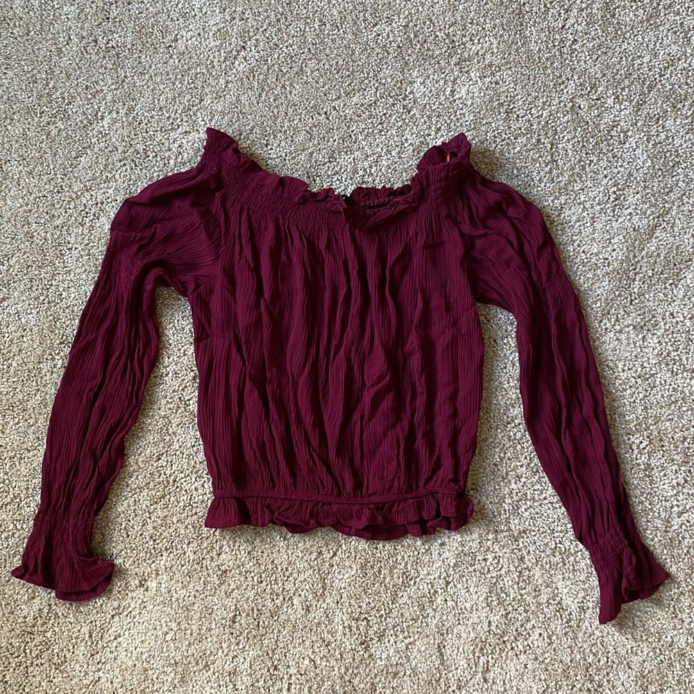 Charlotte Russe Off Shoulder Crop Top